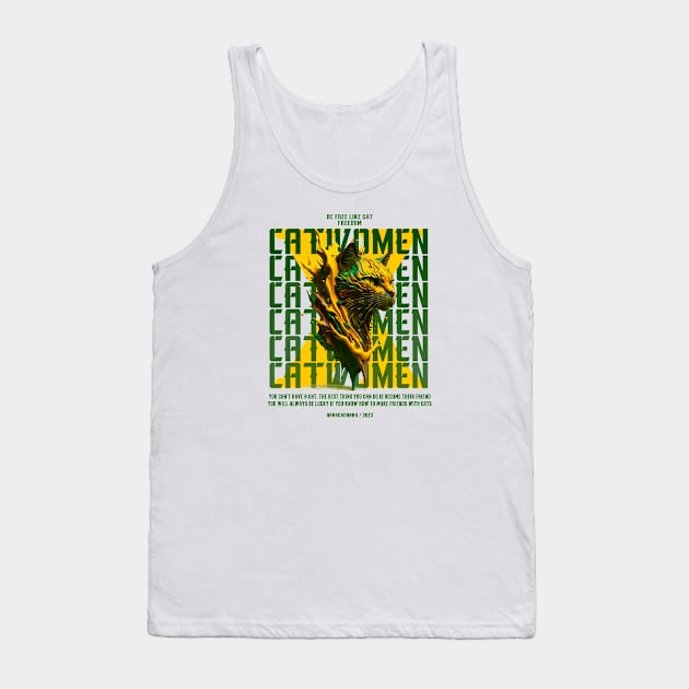 Cat women colorful Tank Top by 